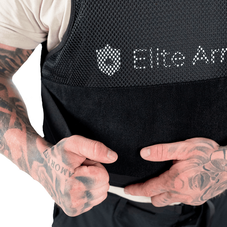 Elite Armor RX2 Stikk- og skuddsikker vest nærbilde spenne i siden