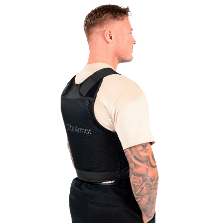 Elite Armor RX2 Stikk- og skuddsikker vest modell vinkel bakfra