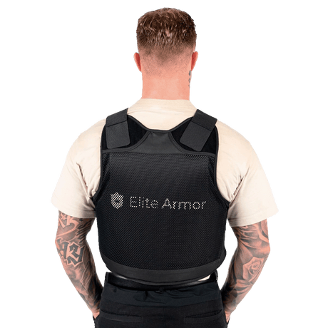 Elite Armor RX2 Stikk- og skuddsikker vest modell bakfra